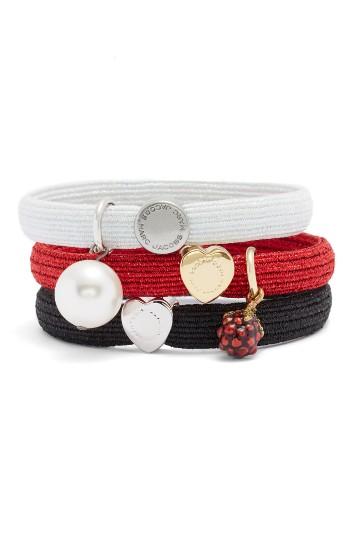 Marc By Marc Jacobs Set Of 3 Charm Ponytail Holders