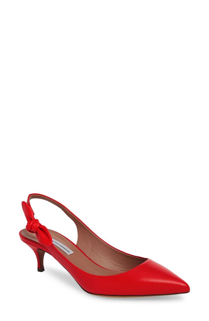 Women's Tabitha Simmons Rise Bow Slingback Pump .5us / 36.5eu - Red