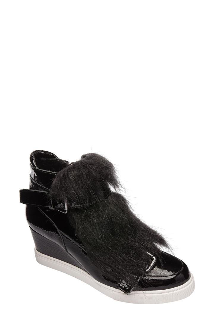 Women's Linea Paolo Fifi Wedge Sneaker M - Black