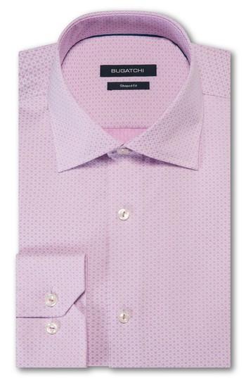 Men's Bugatchi Trim Fit Dot Dress Shirt - Pink