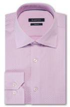 Men's Bugatchi Trim Fit Dot Dress Shirt - Pink