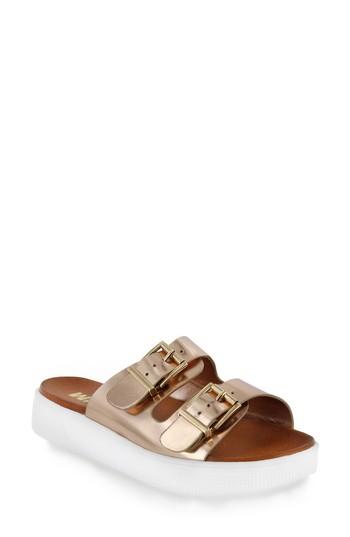 Women's Mia Venessa Platform Slide Sandal M - Metallic