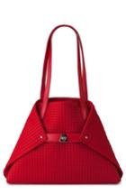 Akris Small Ai Techno Convertible Satchel - Red