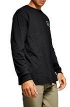 Men's Topman Over And Over Graphic Oversize Long Sleeve T-shirt - Black