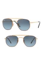 Women's Ray-ban Marshall 51mm Aviator Sunglasses - Matte Blue Gradient