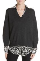 Women's Brochu Walker Layered Wool Cashmere Sweater