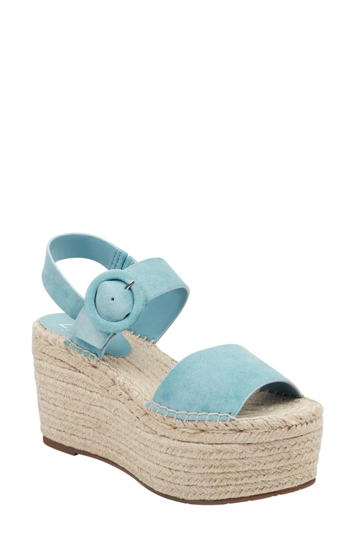 Women's Marc Fisher D Rex Platform Sandal, Size 5 M - Blue