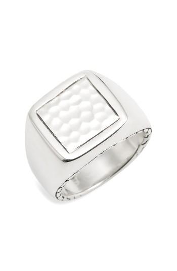 Men's John Hardy Classic Chain Hammered Signet Ring