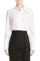 Women's Michael Kors Button Sleeve Silk Blouse