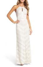 Women's Morgan & Co. Crisscross Lace Gown