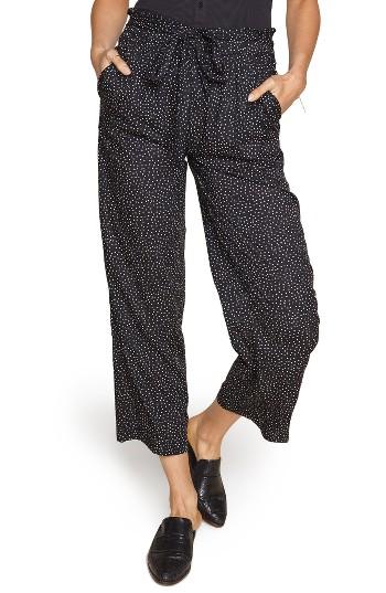 Women's Amuse Society Iver Crop Wide Leg Pants - Black