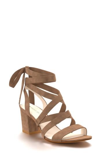 Women's Shoes Of Prey Cross Strap Sandal B - Brown