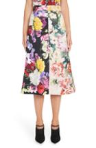 Women's Dolce & Gabbana Mixed Floral Print Brocade Skirt Us / 40 It - Pink