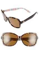 Women's Kate Spade New York 'ayleen' 56mm Polarized Sunglasses - Havana/ Multi Pattern