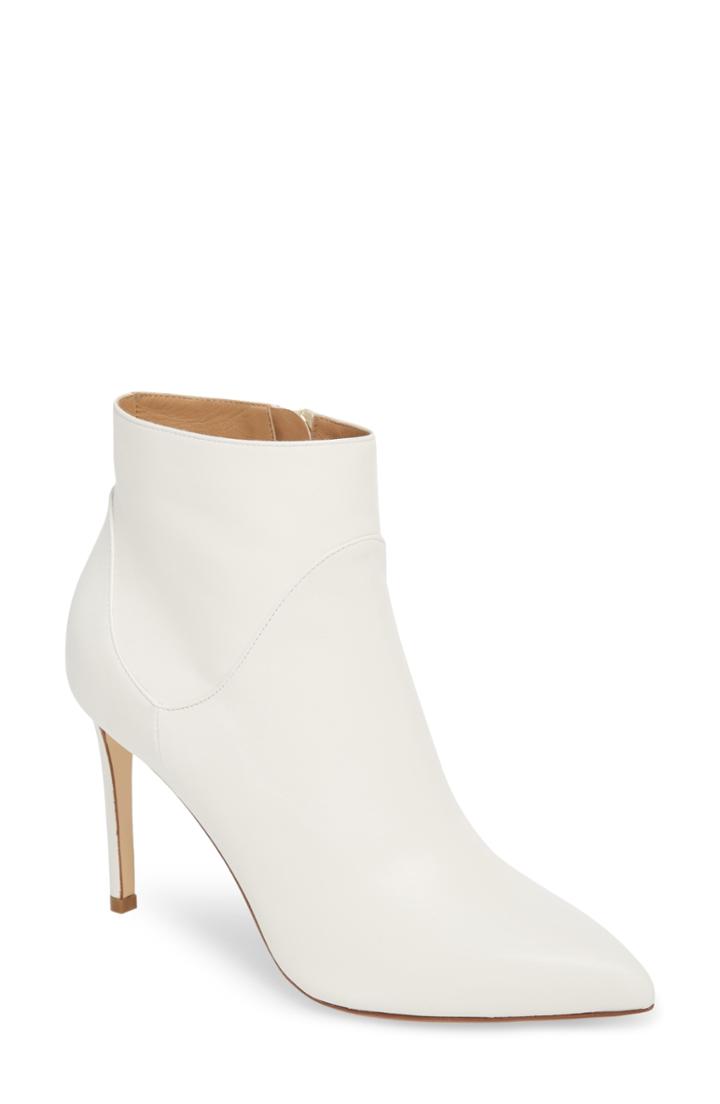 Women's Franceso Russo Pointy Toe Bootie .5us / 36.5eu - White