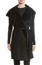 Women's Lafayette 148 New York Divya Reversible Vest With Genuine Shearling Trim