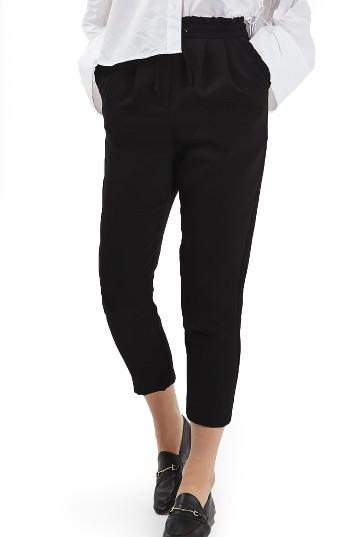 Women's Topshop Ruffle Trim Peg Trousers