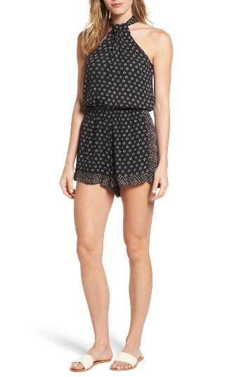 Women's Splendid Blouson Romper - Black