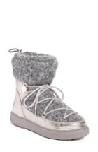 Women's Moncler Ynnaf Boiled Wool Lined Snow Boot Eu - Metallic