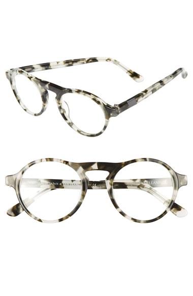 Women's Westward Leaning 'dyad' 48mm Sunglasses With Clip-on Lenses - Pepper Tortoise Shiny/ Green