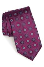 Men's Nordstrom Men's Shop Edlin Medallion Silk Tie, Size - Pink