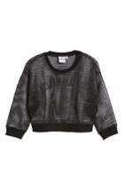 Women's Good American Branded Mesh Pullover Sweatshirt