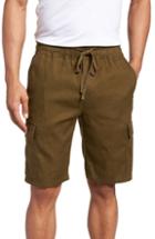 Men's Vince Stretch Linen & Cotton Cargo Shorts, Size - Green