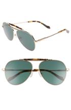 Women's Sonix Nara 60mm Aviator Sunglasses - Brown Tortoise/ Olive Lens