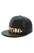 Women's Moschino Quilted Leather Baseball Cap -