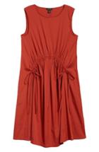 Women's Halogen Drawcord Stretch Cotton Blend Dress - Metallic
