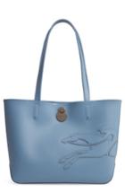 Longchamp Small Shop-it Leather Tote - Blue