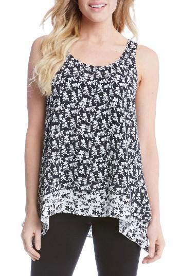 Women's Karen Kane Contrast Floral Tank