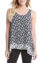 Women's Karen Kane Contrast Floral Tank