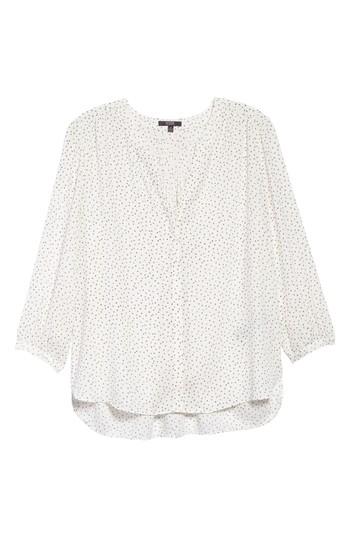 Petite Women's Nydj Pleat Back Blouse P - Beige