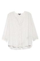 Petite Women's Nydj Pleat Back Blouse P - Beige
