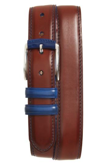 Men's Peter Millar Burnished Calfskin Belt