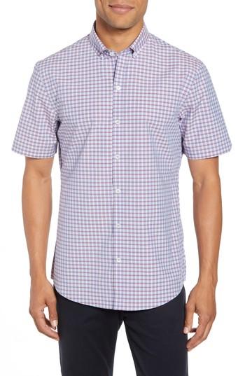Men's Zachary Prell Darrien Trim Fit Check Sport Short - Red
