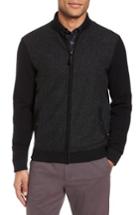 Men's Ted Baker London Herringbone Bomber Jacket (s) - Black
