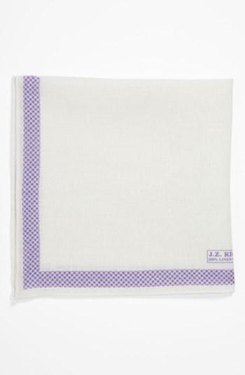 J.z. Richards Linen Pocket Square Purple