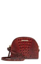 Brahmin Leah Croc Embossed Leather Crossbody Bag - Brown