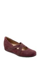 Women's Softwalk Waverly Mary Jane Wedge M - Burgundy