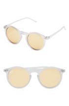 Women's Nem 50mm Mirrored Round Sunglasses - Clear Sky Blue/ Gold Tint