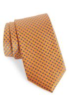 Men's Nordstrom Men's Shop Nathan Neat Silk Tie, Size - Orange