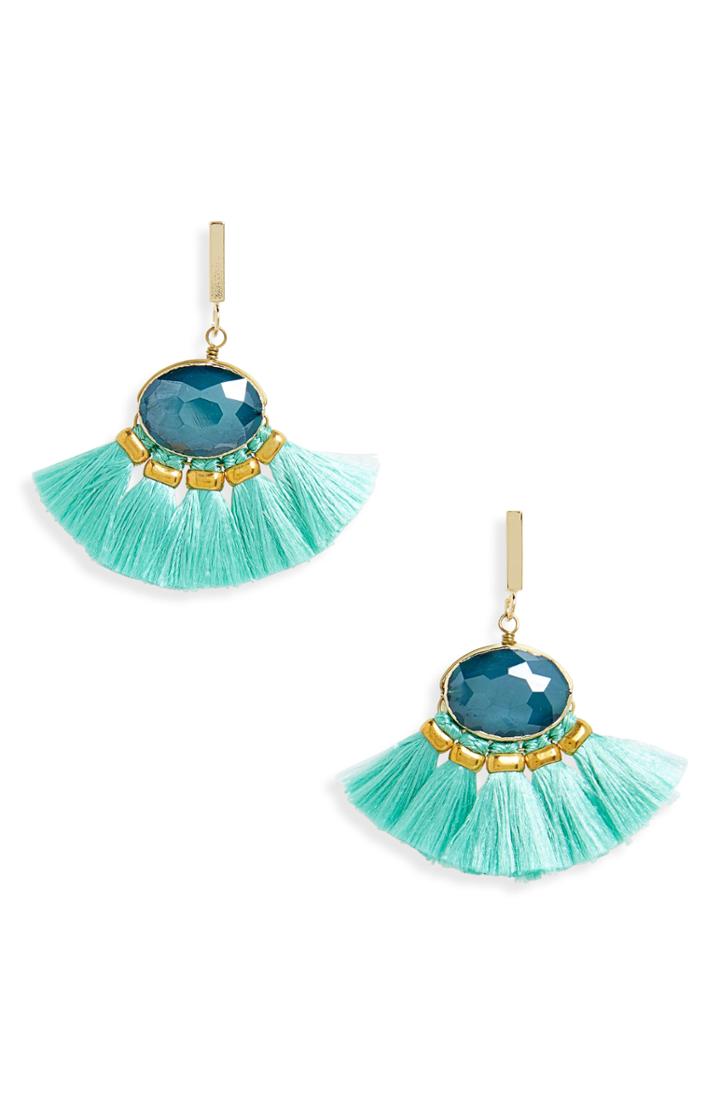 Women's Panacea Stone Fan Drop Earrings
