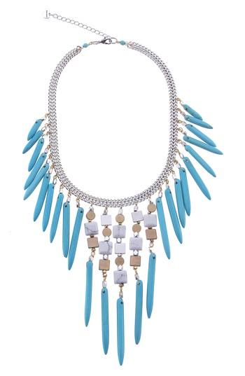 Women's Nakamol Design Fringe Magnesite & Howlite Collar Necklace