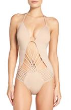 Women's Kenneth Cole New York Push-up One-piece Swimsuit - Beige