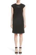 Women's Lafayette 148 New York Laser Cut Shift Dress, Size - Black