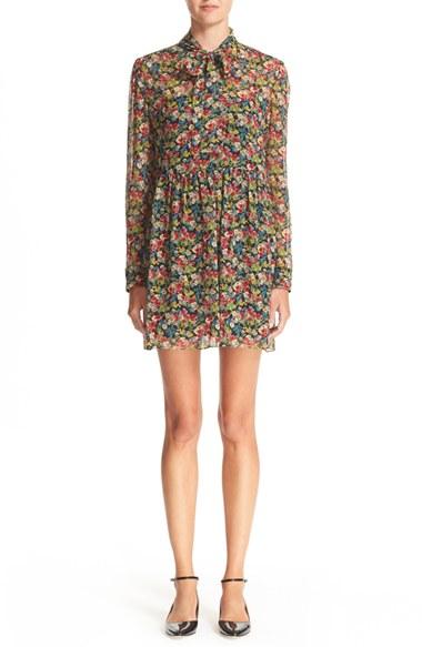 Women's Red Valentino Floral Print Silk Dress