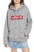 Women's Levi's Logo Patch Oversize Hoodie - Grey