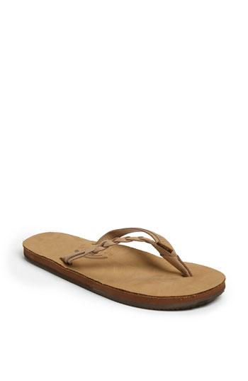 Women's Rainbow 'flirty' Braided Leather Flip Flop